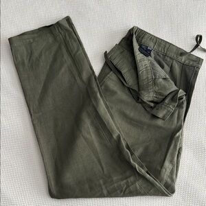 Uniqlo Green Chinos Casual Cotton Blend - Large